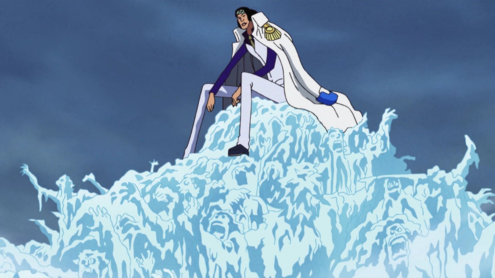 The victims of the Ice-Ice Fruit are helplessly frozen (Image via Toei Animation)